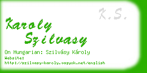 karoly szilvasy business card