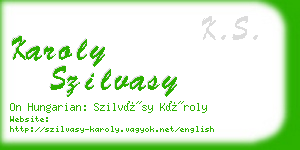 karoly szilvasy business card